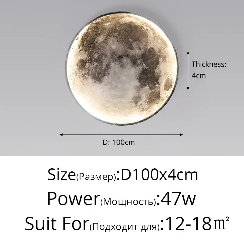 Modern textured led moon wall lamp for bedroom decor
