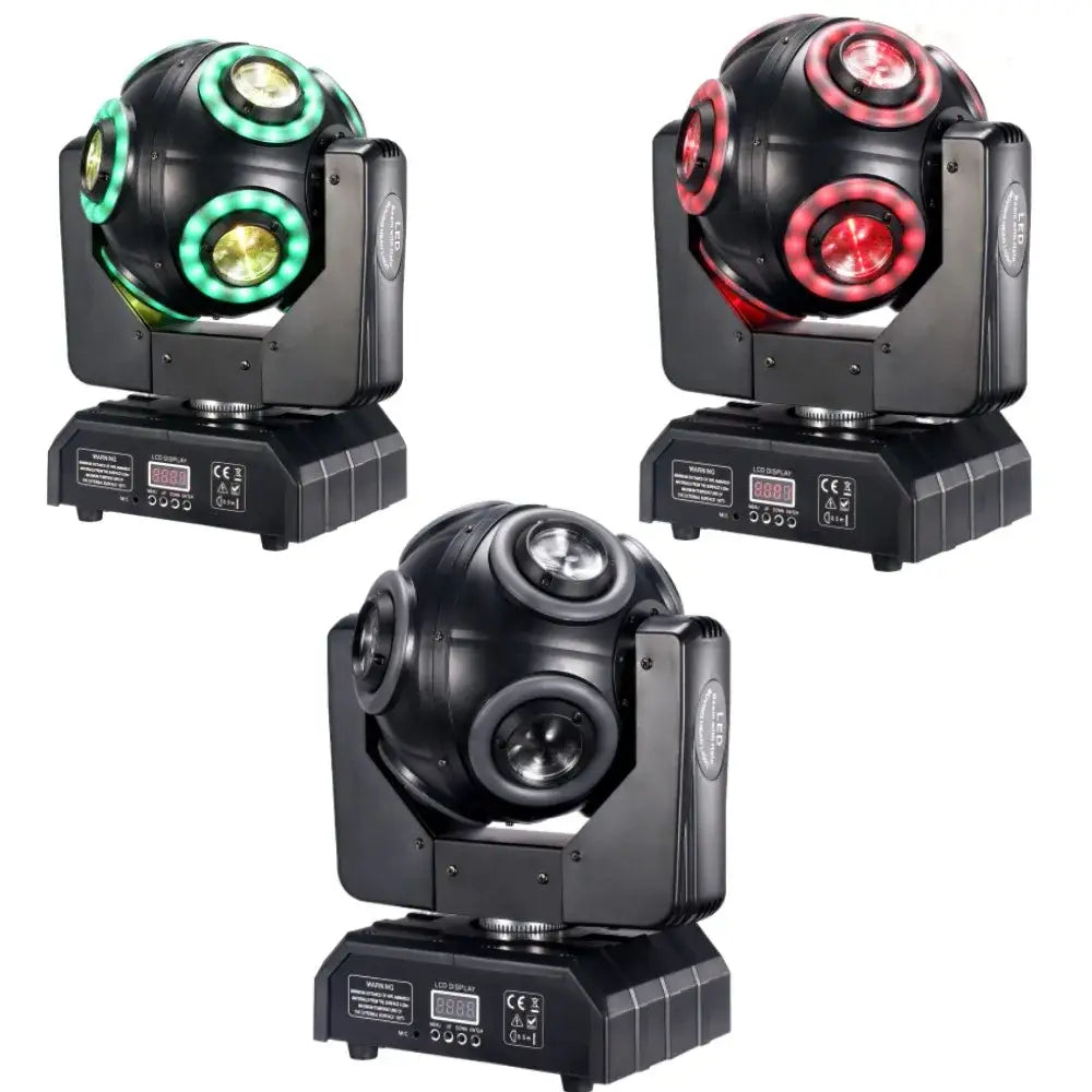 Black led moving head beam light with rgbw halo for dj stage room