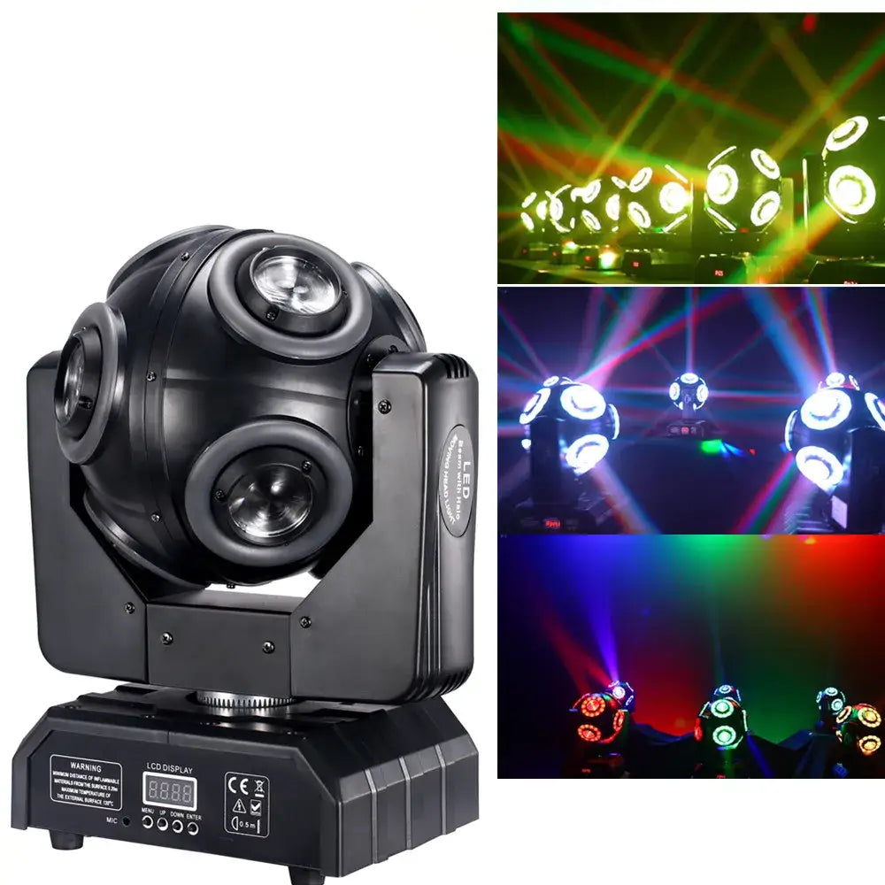 Black led moving head beam light with rgbw halo for dj stage room