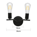 Vintage black multihead mirror wall lamp – bathroom edison lighting