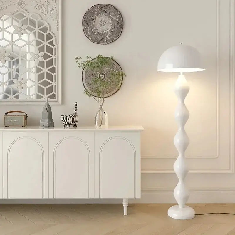 Olive green mushroom floor lamp living room warm dome light