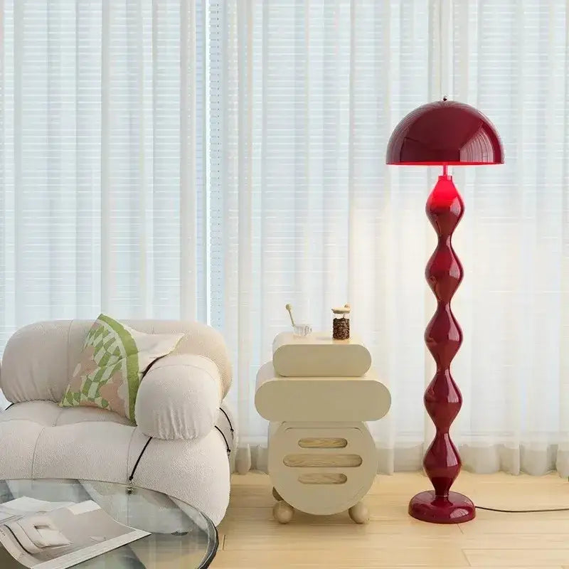 Olive green mushroom floor lamp living room warm dome light