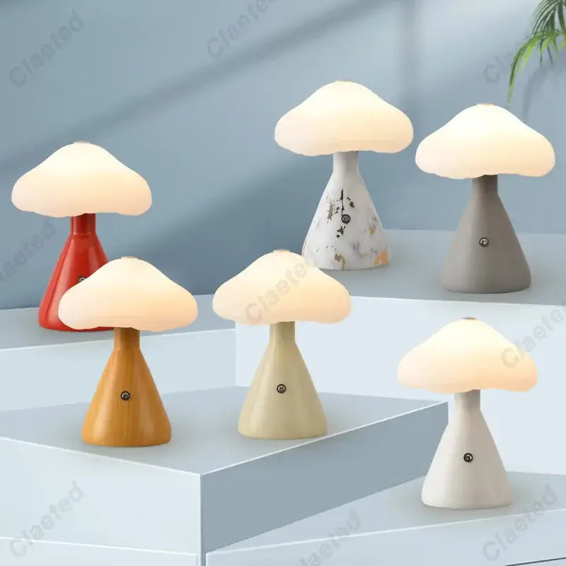 Modern multi color mushroom night light bedroom lamp
