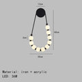 Art deco gold & black led necklace wall lights bedroom sconce