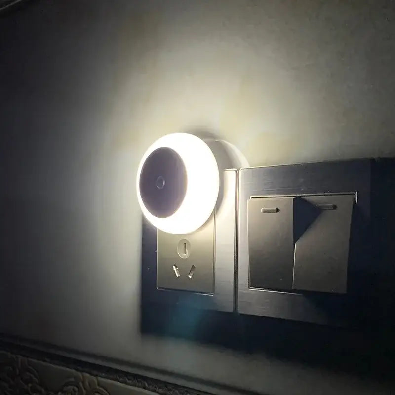 Modern orange circular led night light for bedroom smart sensor