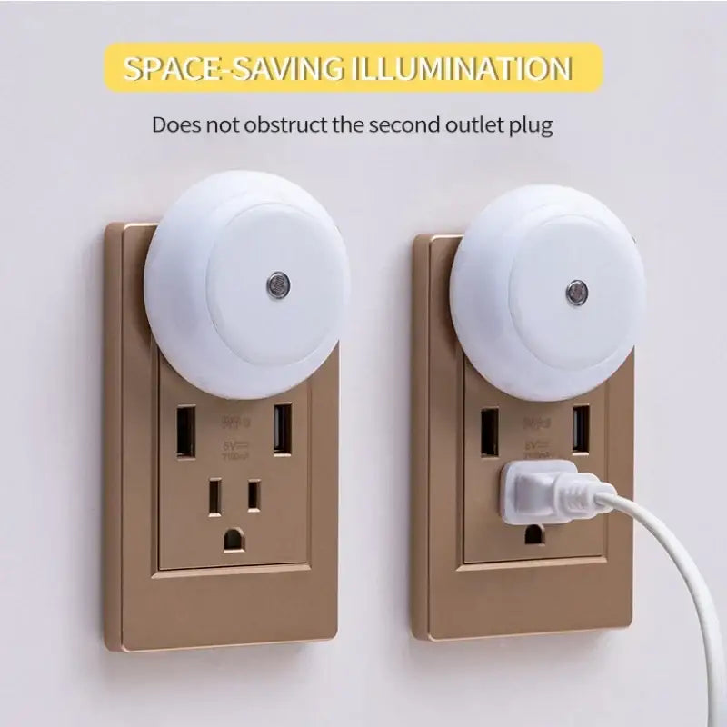 Modern orange circular led night light for bedroom smart sensor