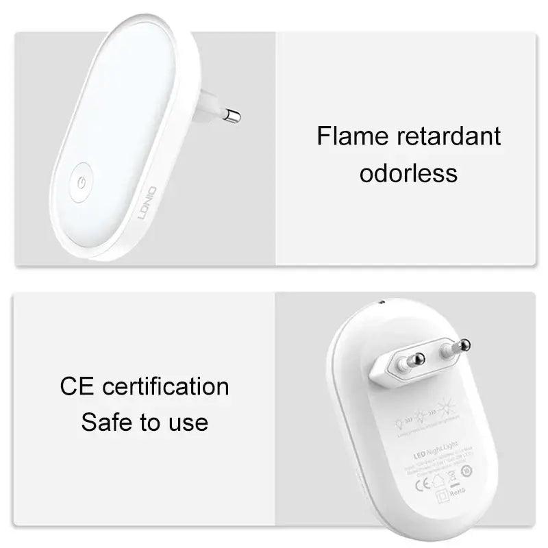 Smart white oval led night light with 360 ring lamp for bedroom