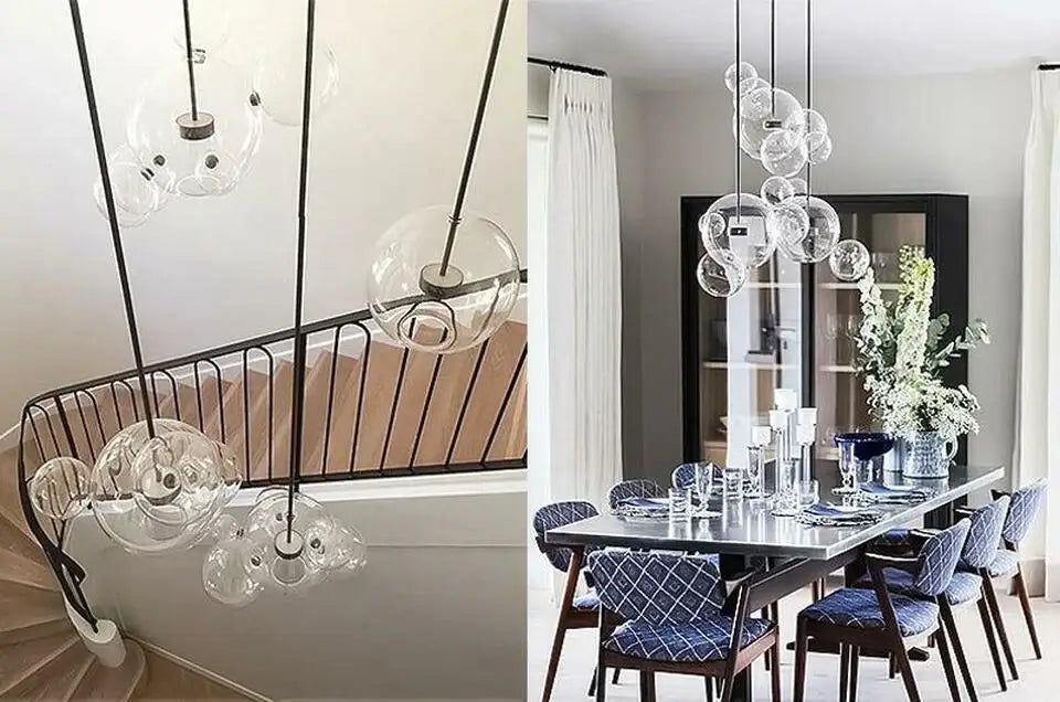 Adjustable nordic decor led bubble chandelier for living room