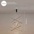 Modern geometric metallic led nordic chandelier dining room light