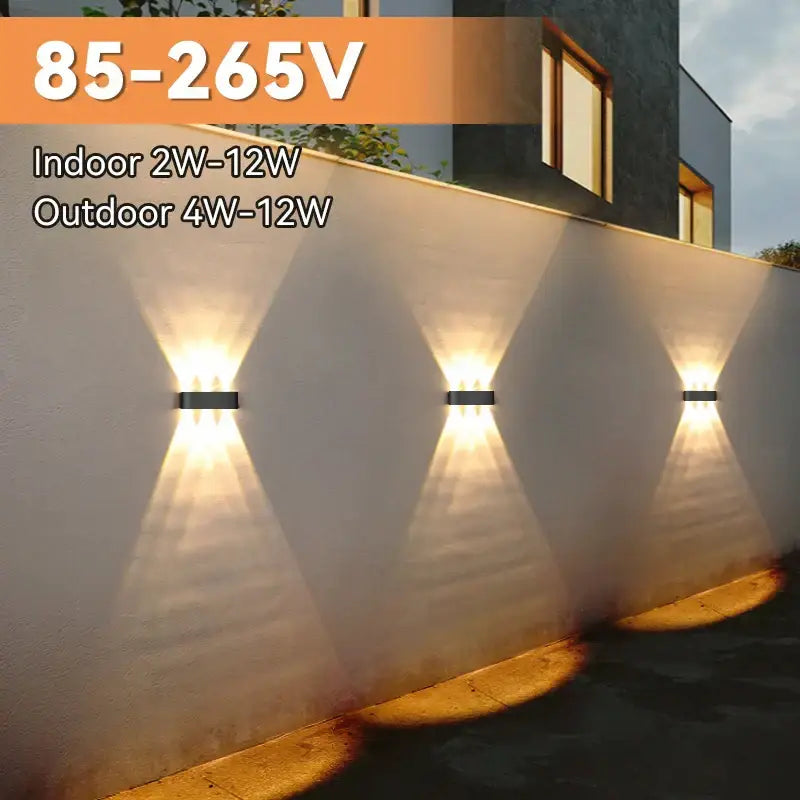 Modern black led outdoor garden wall light – porch sconce