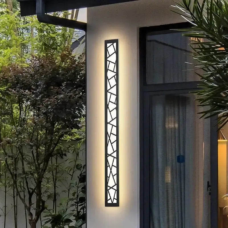 Modern black geometric outdoor wall lamp porch sconce light