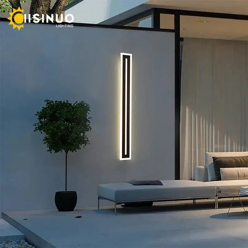 Modern black & white outdoor wall lamp – patio minimalist sconce