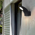 Modern black outdoor wall lamp garden circular warm light sconce