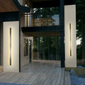 Modern minimalist black led outdoor wall light garden sconce