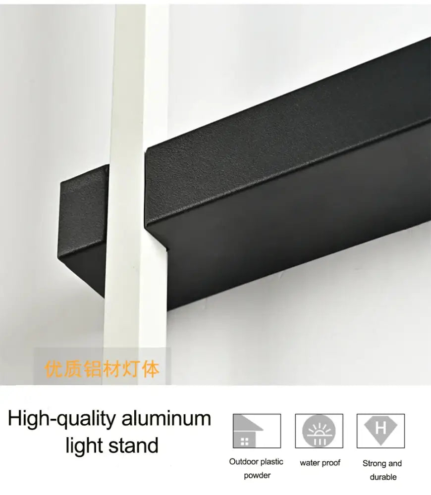 Modern minimalist sleek outdoor wall light garden led sconce