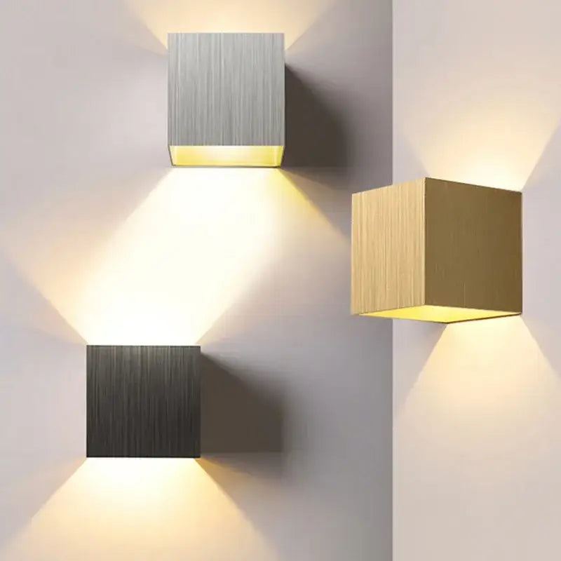 Modern brushed metal waterproof outdoor wall light garden sconce
