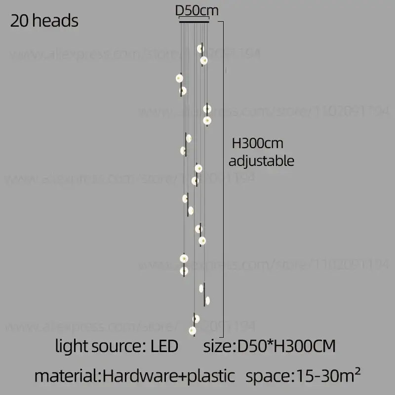 Modern minimalist decorbites led oval chandelier living room light