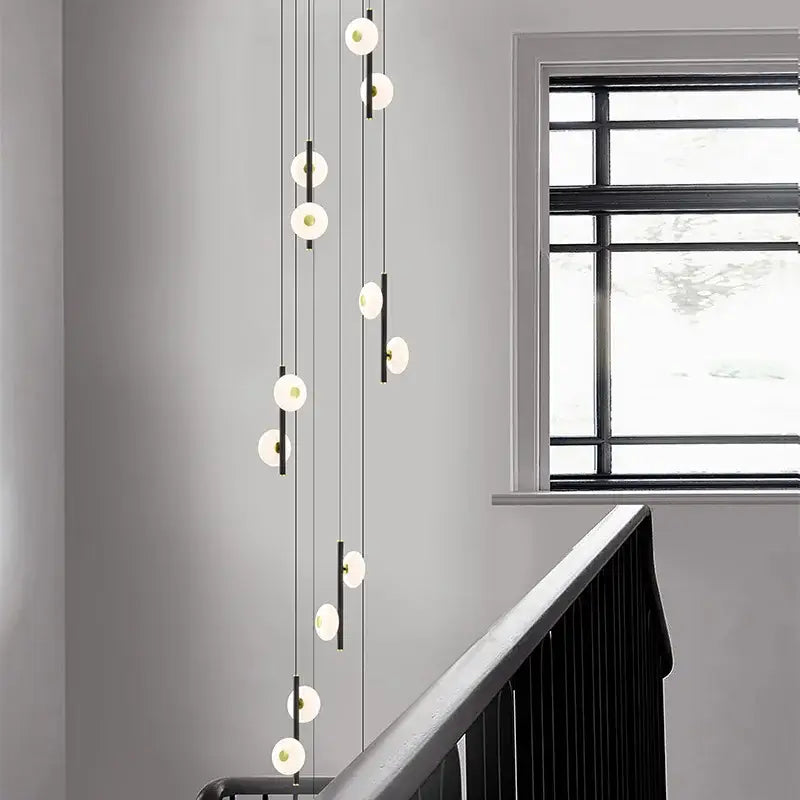 Modern minimalist decorbites led oval chandelier living room light