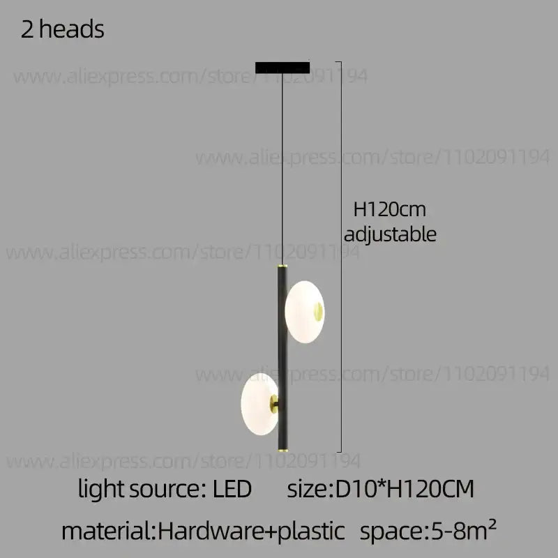 Modern minimalist decorbites led oval chandelier living room light