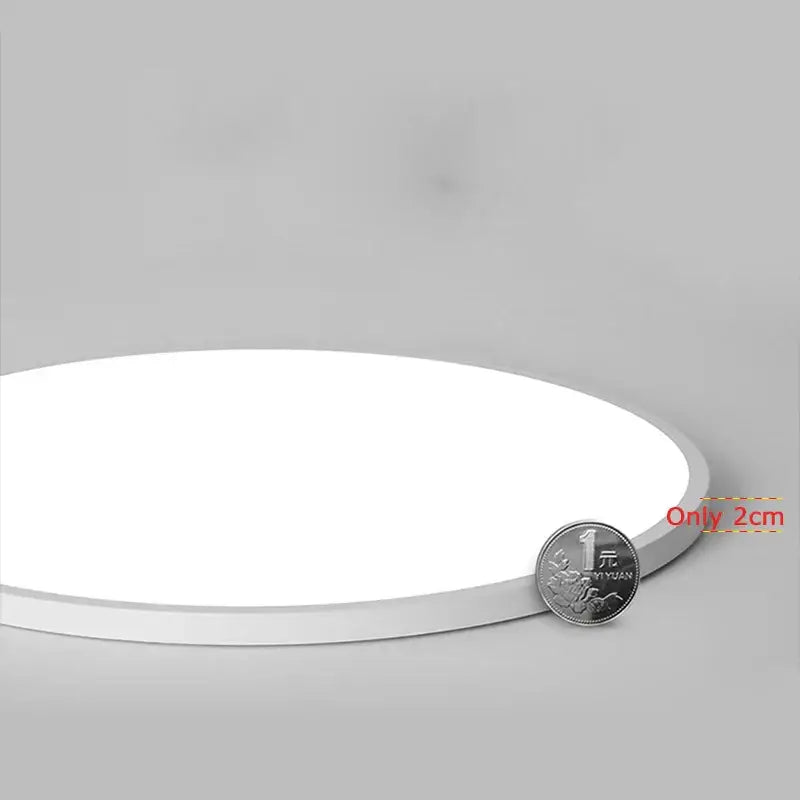 Minimalist white circular and square panel ceiling light bedroom