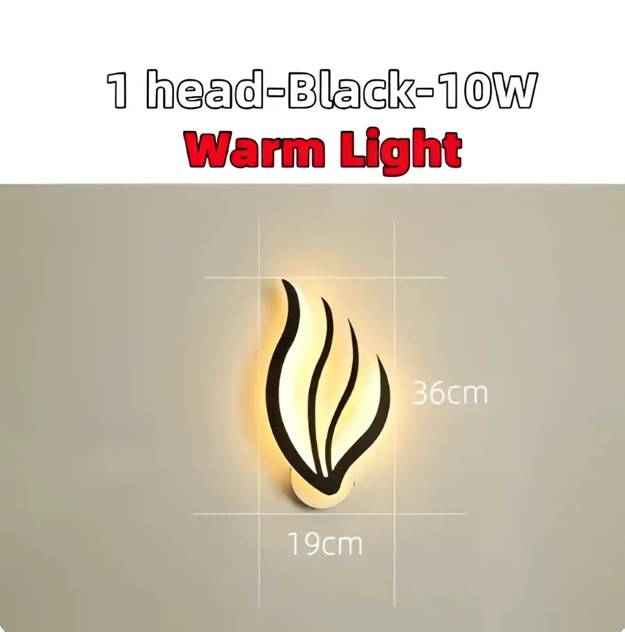 Modern black leaf panel ceiling light for living room
