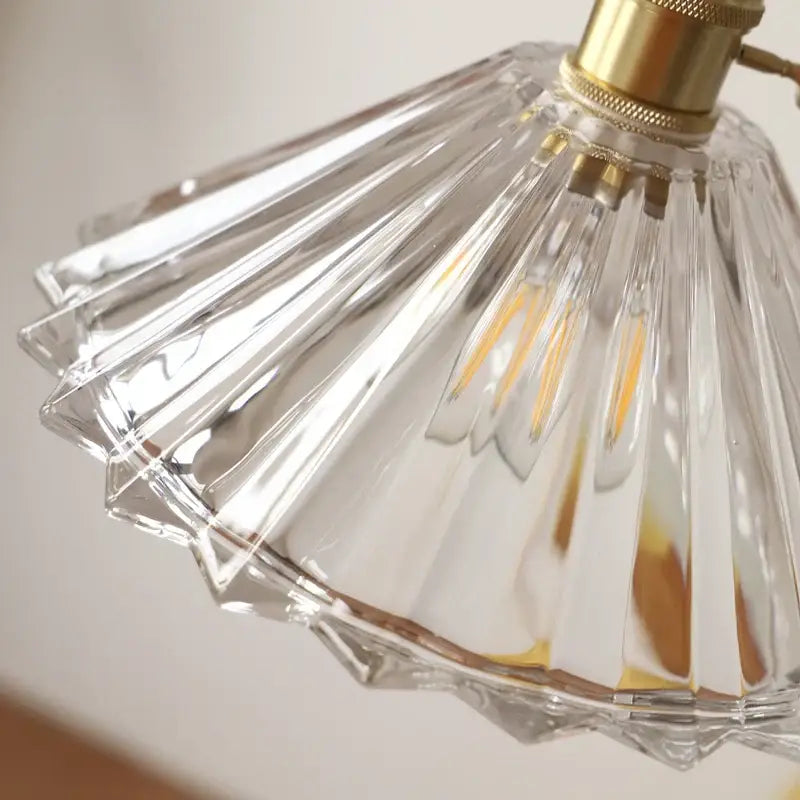 Modern faceted glass led pendant lamp stair light