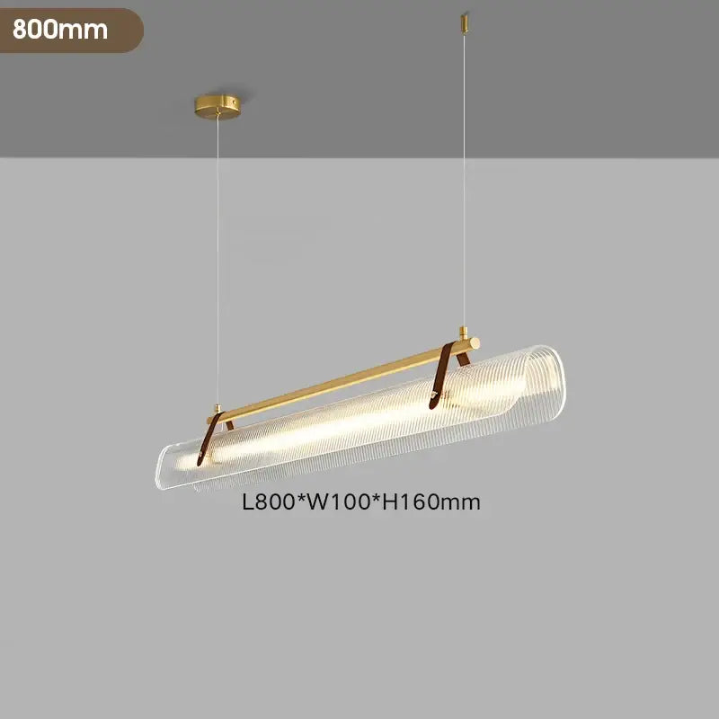 Modern brass textured glass led pendant lamp for dining room