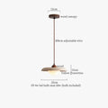 Minimalist wood and concrete led pendant lamp dining room