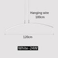 Modern minimalist black led pendant lamp for kitchen and office