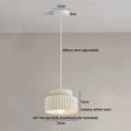 Modern ribbed cream led pendant lamp dining room ceramic light
