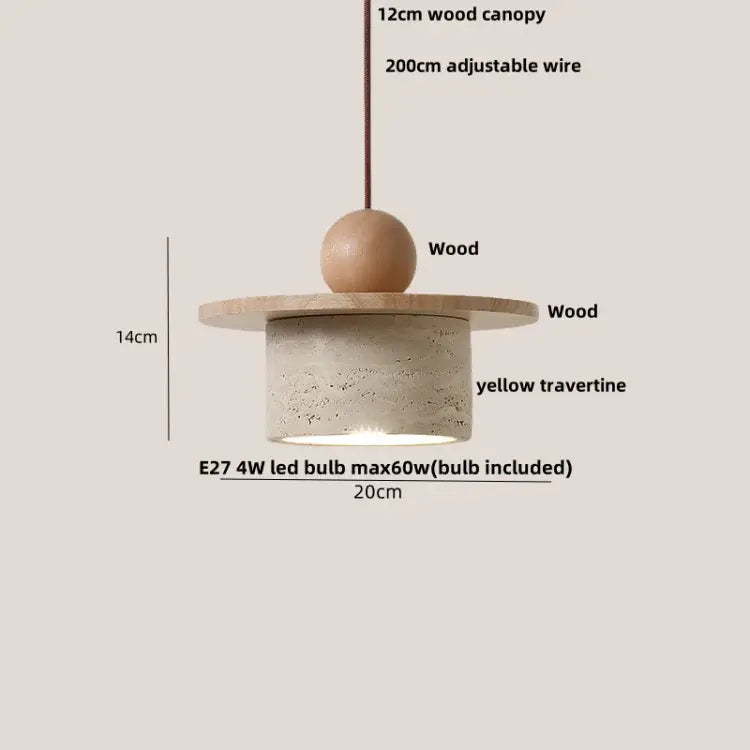 Modern brown & concrete led pendant lamp – kitchen hanging light