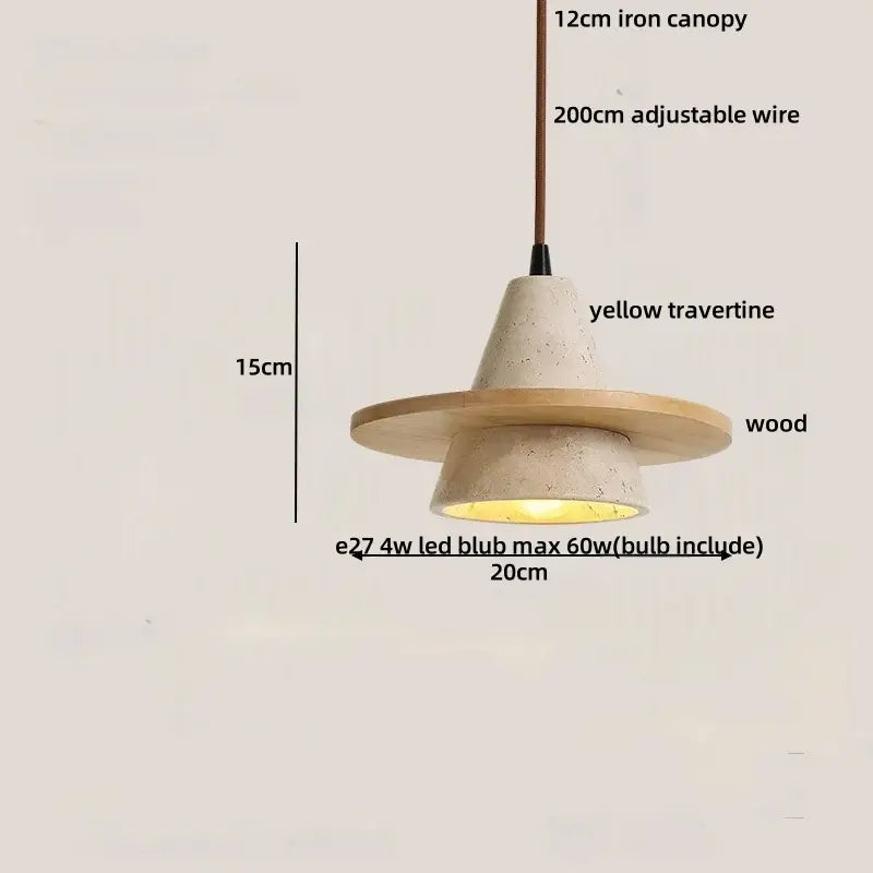 Modern brown & concrete led pendant lamp – kitchen hanging light