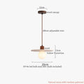 Wabi sabi yellow travertine led pendant lamp kitchen circular light
