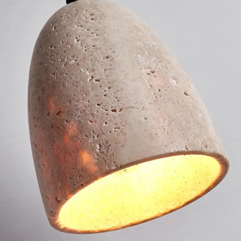 Japanese yellow travertine led pendant lamp for dining room