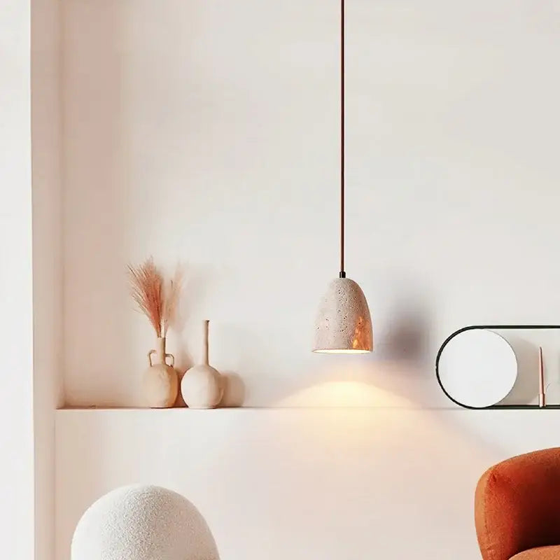 Japanese yellow travertine led pendant lamp for dining room