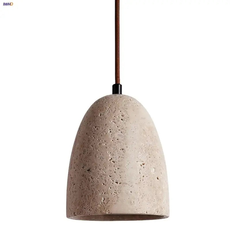Japanese yellow travertine led pendant lamp for dining room