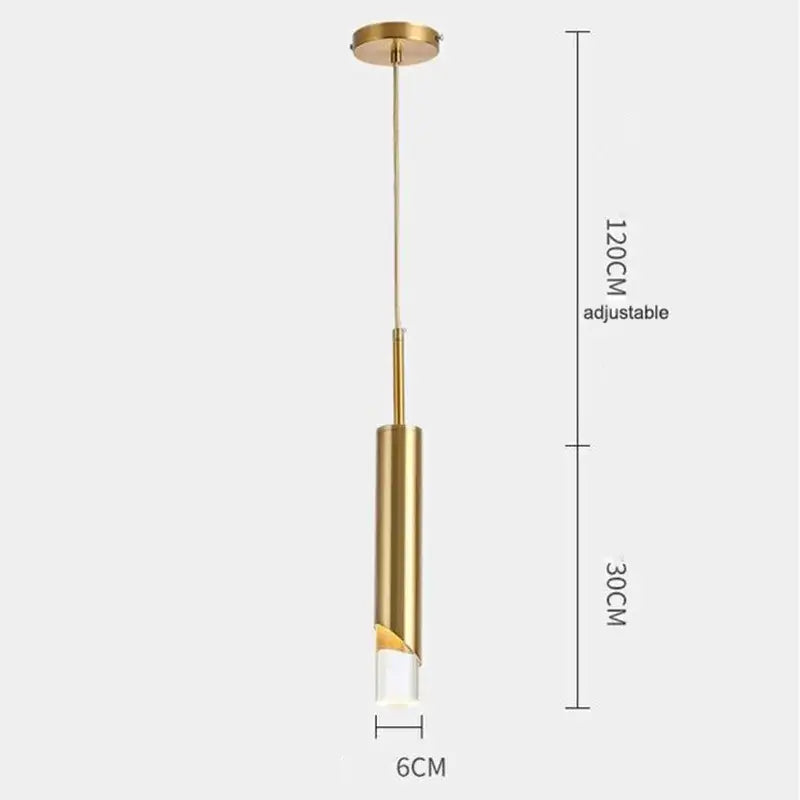 Modern black & gold led pendant lamps kitchen chandelier