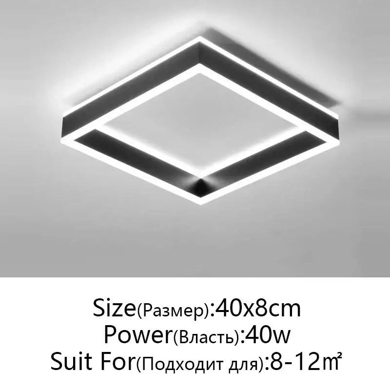 Modern black & white circular led pendant light dining room