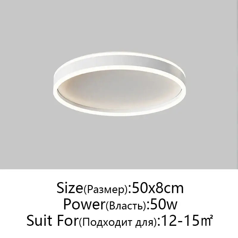 Modern black & white circular led pendant light dining room