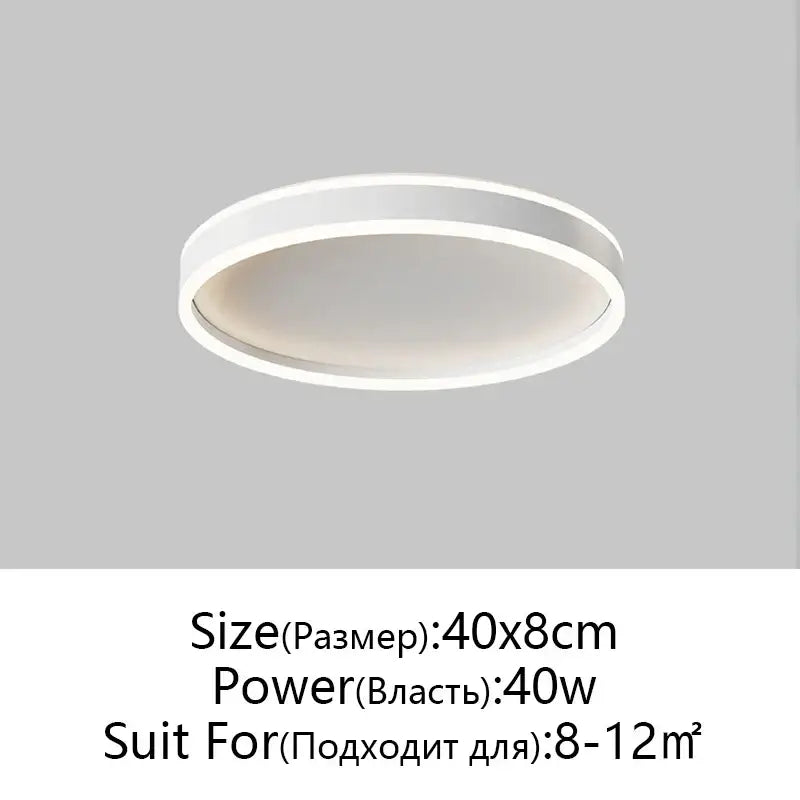 Modern black & white circular led pendant light dining room