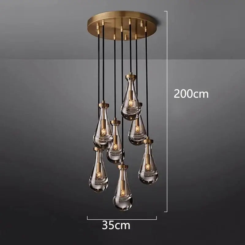 Modern black rectangular led pendant light chandeliers living room
