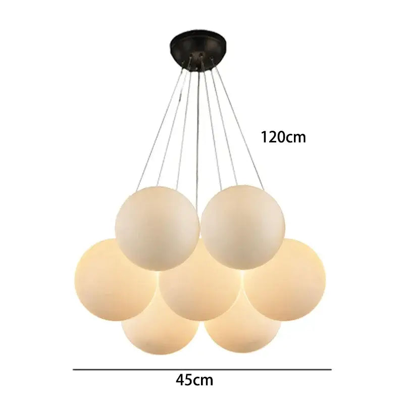 Modern cloud white led pendant light chandelier living room