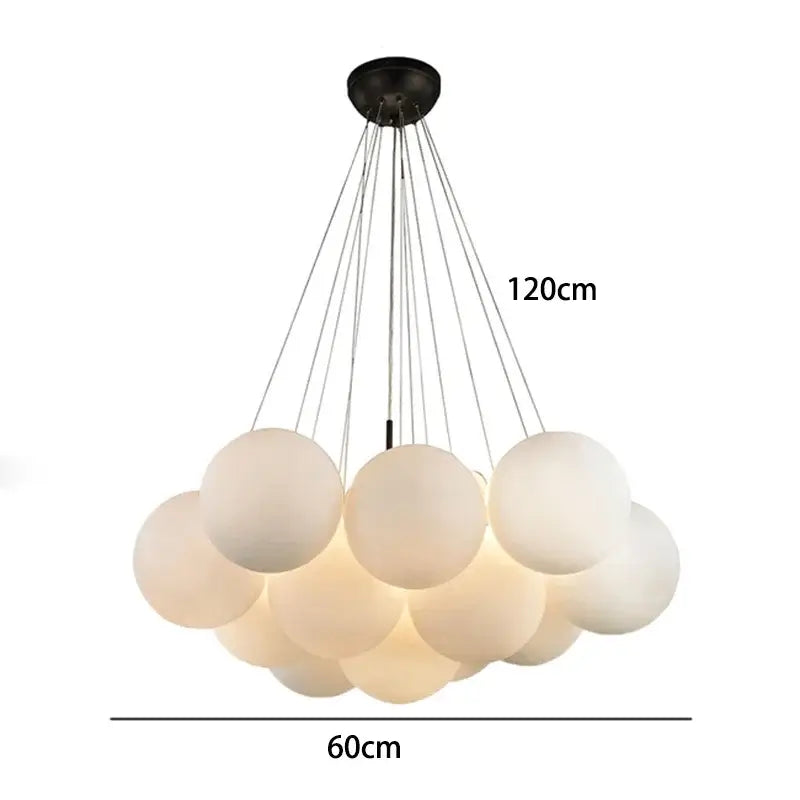 Modern cloud white led pendant light chandelier living room