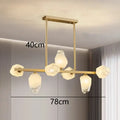 Modern geometric gold led pendant light dining room chandelier