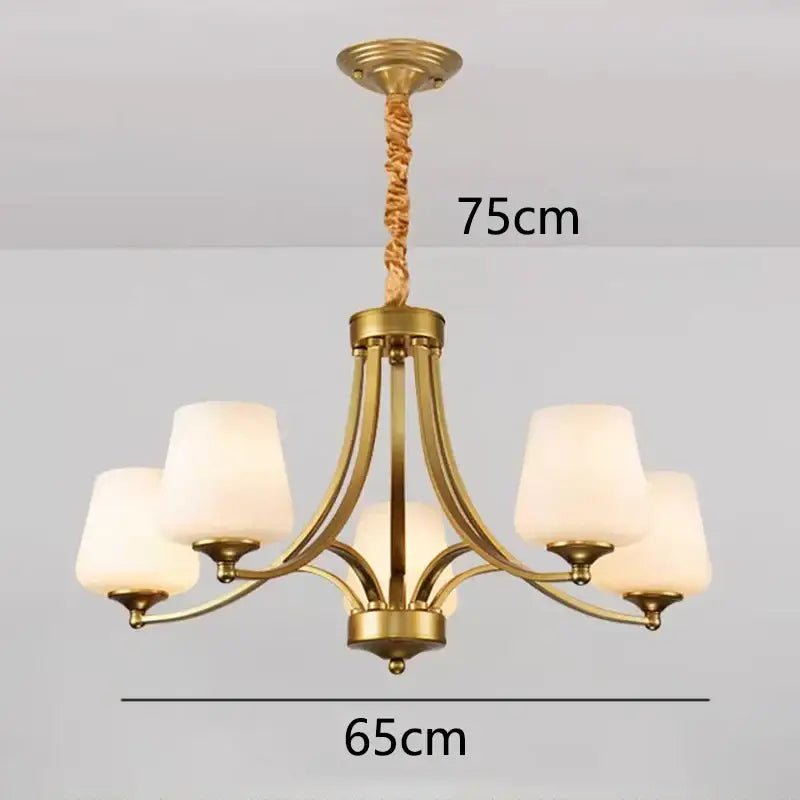 Modern gold rope led pendant light for dining room