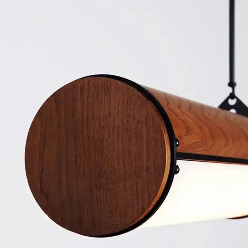 Modern wood and metal led pendant light for dining room