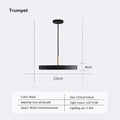 Minimalist cream navy & black led pendant light for dining room