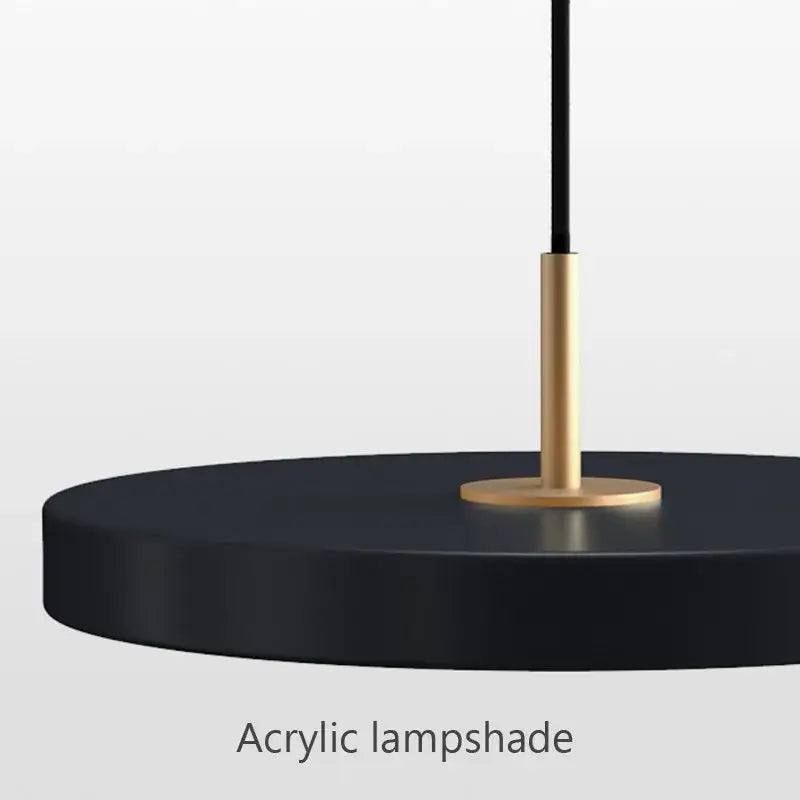 Minimalist cream navy & black led pendant light for dining room