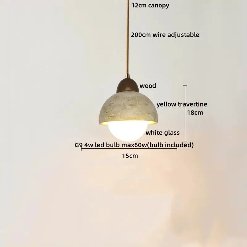 Minimalist beige & dark brown led pendant light kitchen luminaire