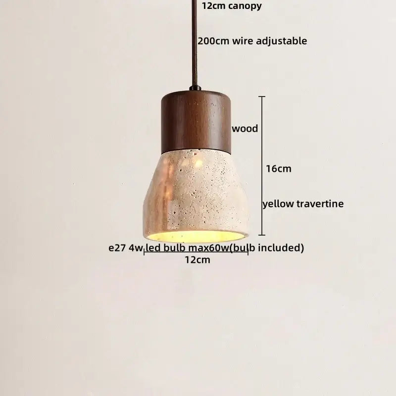 Minimalist beige & dark brown led pendant light kitchen luminaire